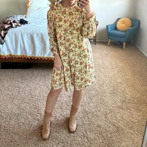 Floral Print Long Sleeve Dress